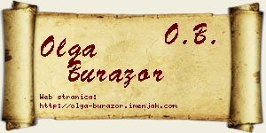 Olga Burazor vizit kartica